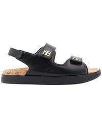 Givenchy - Leather Sandals With 4g Buckles - Lyst