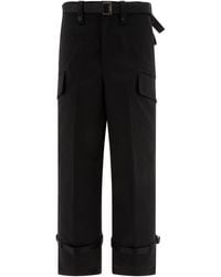 Sacai - Belted Trousers - Lyst