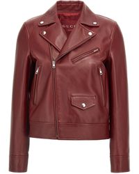 Gucci - Leather Jacket - Lyst