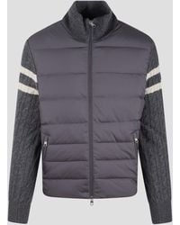 Moncler - Padded Wool Zip-Up Cardigan - Lyst