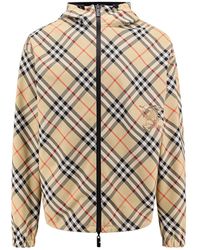 Burberry - Traditional Check Nylon Jacket With Ekd Detail - Lyst