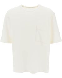 Lemaire - T Shirt Oversize Con Taschino - Lyst