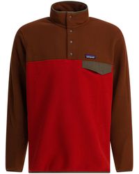 Patagonia - Lightweight Synchilla Snap-t Fleece Jackets Red - Lyst
