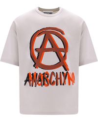 Moschino - Anarchy Print Crew Neck Tee - Lyst