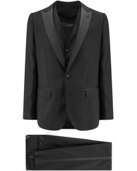 Dolce & Gabbana - Virgin Wool Blend Tuxedo With Gilet And Satin Profiles - Lyst