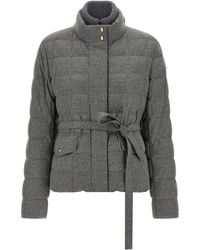 Moncler - Bussettes Puffer Jackets Grigio-Donna - Lyst