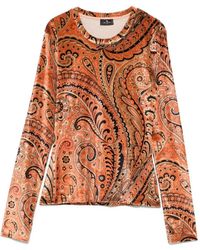 Etro - Top A Maniche Lunghe - Lyst