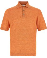 Brunello Cucinelli - Linen Cotton Polo Shirt - Lyst