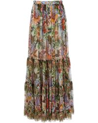 Etro - Long Floral Skirt Gonne Multicolor - Lyst