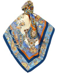 Etro - Printed Silk Scarf Sciarpe Multicolor - Lyst