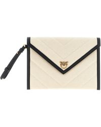 Pinko - Canvas Flat Bag Clutch - Lyst