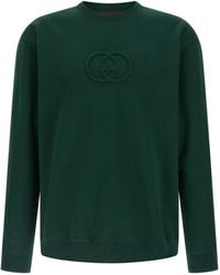 Gucci - Incrocio Gg Sweatshirt Green - Lyst