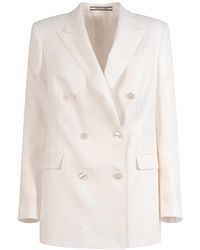 Tagliatore - Jasmine Double-Breasted Linen Blazer - Lyst