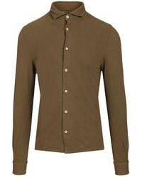 Fedeli - Long-Sleeved Shirt Shirts Verde-Uomo - Lyst
