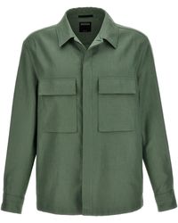 Zegna - Linen Jacket Giacche Verde - Lyst