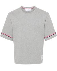Thom Browne - T-Shirt Con Banda Rwb - Lyst