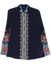 Etro - Silk Shirt With Floral Print - Lyst