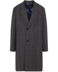 Paul Smith - Mud Wool Overcoat - Lyst