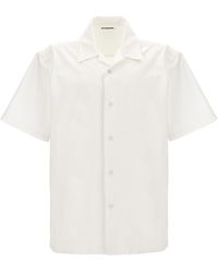 Jil Sander - Cotton Bowling Shirt Camicie Bianco - Lyst