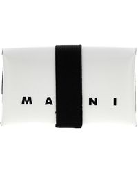 Marni - Logo Wallet Portafogli Bianco/Nero - Lyst