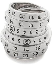 MM6 by Maison Martin Margiela - Logo Ring Gioielli-Donna - Lyst