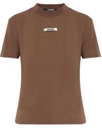 Jacquemus - T-Shirt Con Applicazione Logo-Donna - Lyst