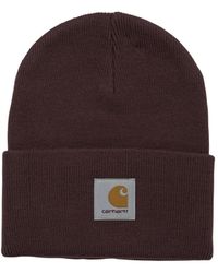 Carhartt - Acrylic Watch Cappelli Bordeaux-Uomo - Lyst