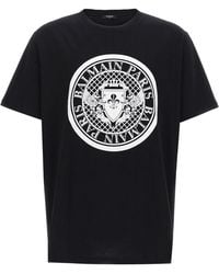 Balmain - T-Shirt With Logo - Lyst