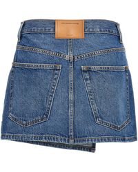 Alexander Wang Deconstructed Denim Skirt in Blue | Lyst