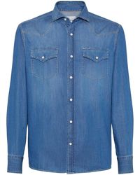 Brunello Cucinelli - Camicie Cotone-Uomo - Lyst