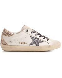 Golden Goose - Super-star Glittered Sneakers - Lyst