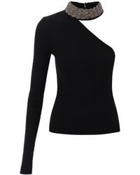 GIUSEPPE DI MORABITO - One Shoulder Top With Collar - Lyst
