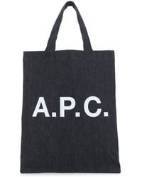 A.P.C. - Denim Shopping Bag - Lyst