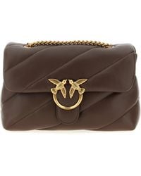 Pinko - Classic Love Bag Puff Borse A Tracolla Marrone-Donna - Lyst
