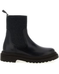 Brunello Cucinelli - Precious Loop Detail Ankle Boots - Lyst