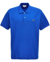 Lacoste - Logo Embroidery Shirt Polo Blu - Lyst