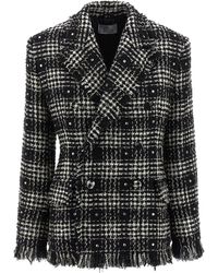 GIUSEPPE DI MORABITO - Tweed And Rhinestone Blazer Blazers - Lyst