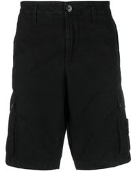 Stone Island - Logo-appliquéd Cotton Drawstring Shorts - Lyst