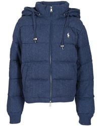 Polo Ralph Lauren - Cashmere And Wool Down Jacket Duvets And Padded Items Blu-Donna - Lyst