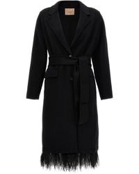 Twin Set - Belted Single Breast Coat Coats, Trench Coats - Lyst