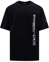 Dolce & Gabbana - T-shirt in cotone con stampa logo - Lyst
