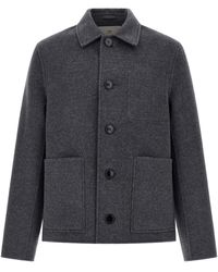 Ami Paris - Boule Puffer Jackets Grigio-Uomo - Lyst