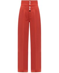 Made In Tomboy - Wool And Cashmere Trouser With Wide Leg - Lyst