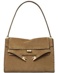 Tory Burch - "Lee Radziwill" Suede Large Shoulder Bag - Lyst