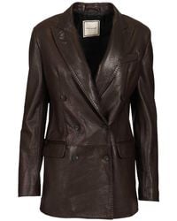Tagliatore - Josie Double-Breasted Lambskin Blazer - Lyst