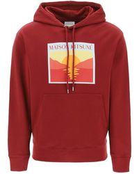 Maison Kitsuné - Hooded Sweatshirt With Graphic Print - Lyst