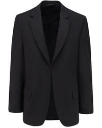 Balenciaga - Wool Blazer With Modal Insert - Lyst