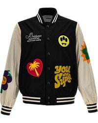 Barrow - Embroidery Bomber Jacket And Patches Casual Jackets, Parka - Lyst
