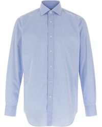 Brioni - Trevi Mark Camicie Celeste-Uomo - Lyst