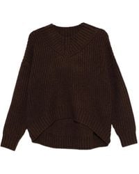 STAUD - Ribbed V-Neck Sweater - Lyst